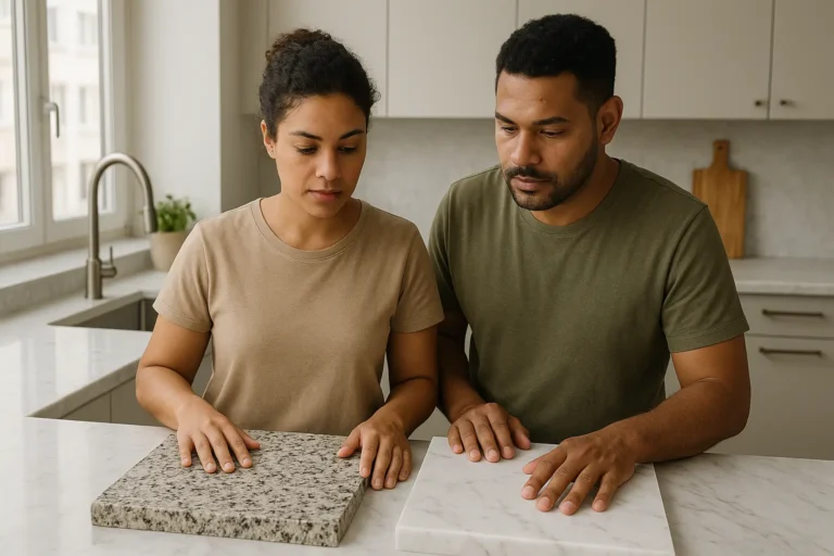 Escolha entre Mármore e Granito para sua Cozinha